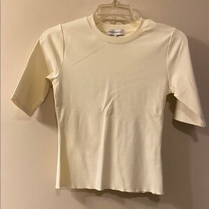 WeWoreWhat Ivory Short Sleeve Top